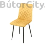 Kép 4/7 - Modern szék 129 velvet/bársony szövet, sárga