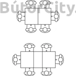 Kép 7/8 - Axi 120 bővíthető étkezőasztal, Rivoli/Anemon színben, laminált asztallap, 120-160 cm