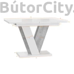 Kép 5/6 - Artisan étkezőasztal, mf fehér, beton