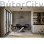 Kép 7/8 - Indiana magasfényű fekete-beton asztal