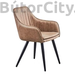 Kép 1/2 - Étkezőszék karfával, világosbarna