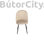 Kép 5/5 - Krém bársony szék