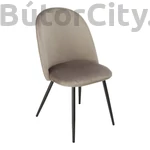 Kép 1/5 - Steppelt hátú szék, szürke bársony