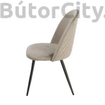 Kép 2/5 - Steppelt hátú szék, szürke bársony