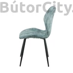 Kép 9/10 - Modern étkezőszék függőleges tűzéssel, türkiz