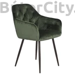Kép 1/3 - Karfás szék, zöld bársony