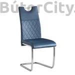 Kép 1/3 - Remi szánkótalpas étkezőszék (kék bársony)