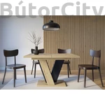 Kép 1/3 - Artisan étkezőasztal, artisan tölgy-fekete (120-160*90)