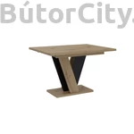 Kép 2/3 - Artisan étkezőasztal, artisan tölgy-fekete (120-160*90)