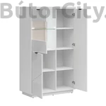 Kép 3/4 - Forn vitrines komód (REG2D1W) (fehér korpusz/magasfényű fehér front)