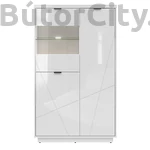 Kép 2/4 - Forn vitrines komód (REG2D1W) (fehér korpusz/magasfényű fehér front)