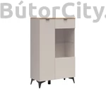 Kép 1/5 - Velton alacsony vitrines szekrény (REG1D1W-B)