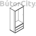 Kép 2/7 - Fuggi fiókos, akasztós szekrény