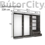 Kép 2/8 - Luna gardrób 239 (választható színek)