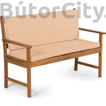 Kép 1/2 - Párna 2 személyes kerti padhoz, krém