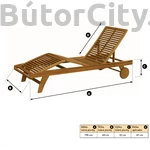 Kép 5/7 - Állítható napozóágy, prémium