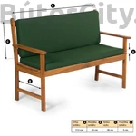 Kép 3/4 - Párna 2 személyes kerti padhoz, zöld