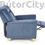 Kép 2/5 - Bard szürkéskék relaxfotel - manuálisan dönthető, lábtartós