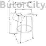 Kép 16/16 - H116 bárszék (választható színek)
