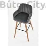 Kép 2/7 - H93 bárszék, szín: szürke/dió