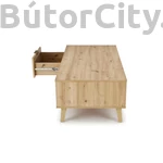 Kép 6/8 - BORNEO LAW-1 dohányzóasztal, szín: artisan tölgy/fekete