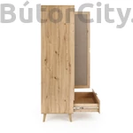Kép 5/10 - BORNEO S-1 gardrób, szín: artisan tölgy/fekete