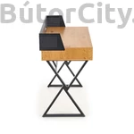 Kép 5/9 - B43 íróasztal, szín: fekete/arany tölgy