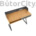 Kép 7/9 - B43 íróasztal, szín: fekete/arany tölgy