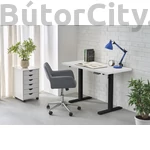 Kép 1/3 - B54 állítható magasságú íróasztal, szín: fehér/fekete