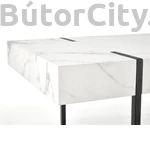 Kép 2/7 - BLANCA dohányzóasztal, szín: fehér márvány/fekete