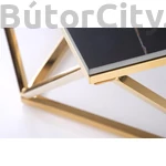 Kép 3/6 - FELICIA dohányzóasztal, szín: fekete márvány/arany