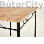 Kép 2/6 - FAUST 3 szett, étkezőasztal + 4 szék, téglalap alakú, szín: natúr tölgy/fekete