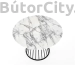 Kép 3/7 - BRODWAY asztal, kerek, szín: fehér márvány/fekete