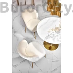 Kép 2/8 - CASEMIRO asztal, kerek, szín: fehér márvány/arany