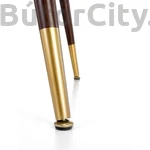 Kép 7/8 - DOMENICO asztal, kerek 110 cm, szín: dió/arany