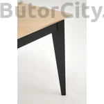 Kép 4/13 - EDMONDO bővíthető étkezőasztal, téglalap alakú, szín: természetes tölgy/fekete (160-240*90)