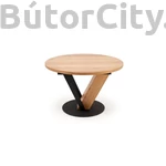 Kép 6/13 - FANIS bővíthető étkezőasztal, kerek, szín: natúr/fekete (120-160*120)