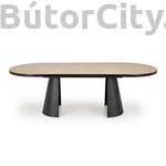 Kép 7/13 - GIACOMO bővíthető étkezőasztal, ovális, szín: természetes tölgy/fekete (180-240*100)