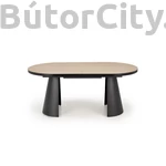 Kép 6/13 - GIACOMO bővíthető étkezőasztal, ovális, szín: természetes tölgy/fekete (180-240*100)