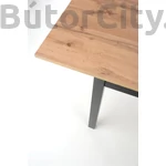 Kép 4/9 - GREG bővíthető étkezőasztal, téglalap alakú, szín: wotan tölgy/fekete (124-168*74)