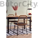 Kép 9/9 - GREG bővíthető étkezőasztal, téglalap alakú, szín: wotan tölgy/fekete (124-168*74)