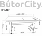 Kép 15/15 - HENRY bővíthető étkezőasztal