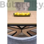 Kép 5/13 - JAMES bővíthető étkezőasztal, téglalap alakú, szín: natúr/fekete (160-220*90)