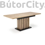 Kép 4/11 - LAMELLO bővíthető étkezőasztal, téglalap alakú, szín: wotan tölgy/fekete (130-180*80)