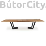 Kép 11/11 - MASSIVE bővíthető étkezőasztal, téglalap alakú, szín: világos tölgy/fekete (160-250*90)