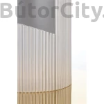 Kép 5/14 - Muscat prémium bővíthető kerek étkezőasztal, szürke márvány, v.szürke-arany láb (120–160 cm)