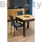 Kép 5/8 - QUBIK bővíthető étkezőasztal, téglalap alakú, szín: artisan tölgy/fekete (80-200*80)