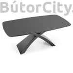 Kép 7/9 - SILVESTRO bővíthető étkezőasztal, téglalap alakú, szín: sötétszürke/fekete