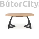 Kép 7/11 - VELDON bővíthető étkezőasztal, téglalap alakú, szín: természetes tölgy/fekete (160-200*90)