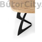 Kép 11/11 - VELDON bővíthető étkezőasztal, téglalap alakú, szín: természetes tölgy/fekete (160-200*90)